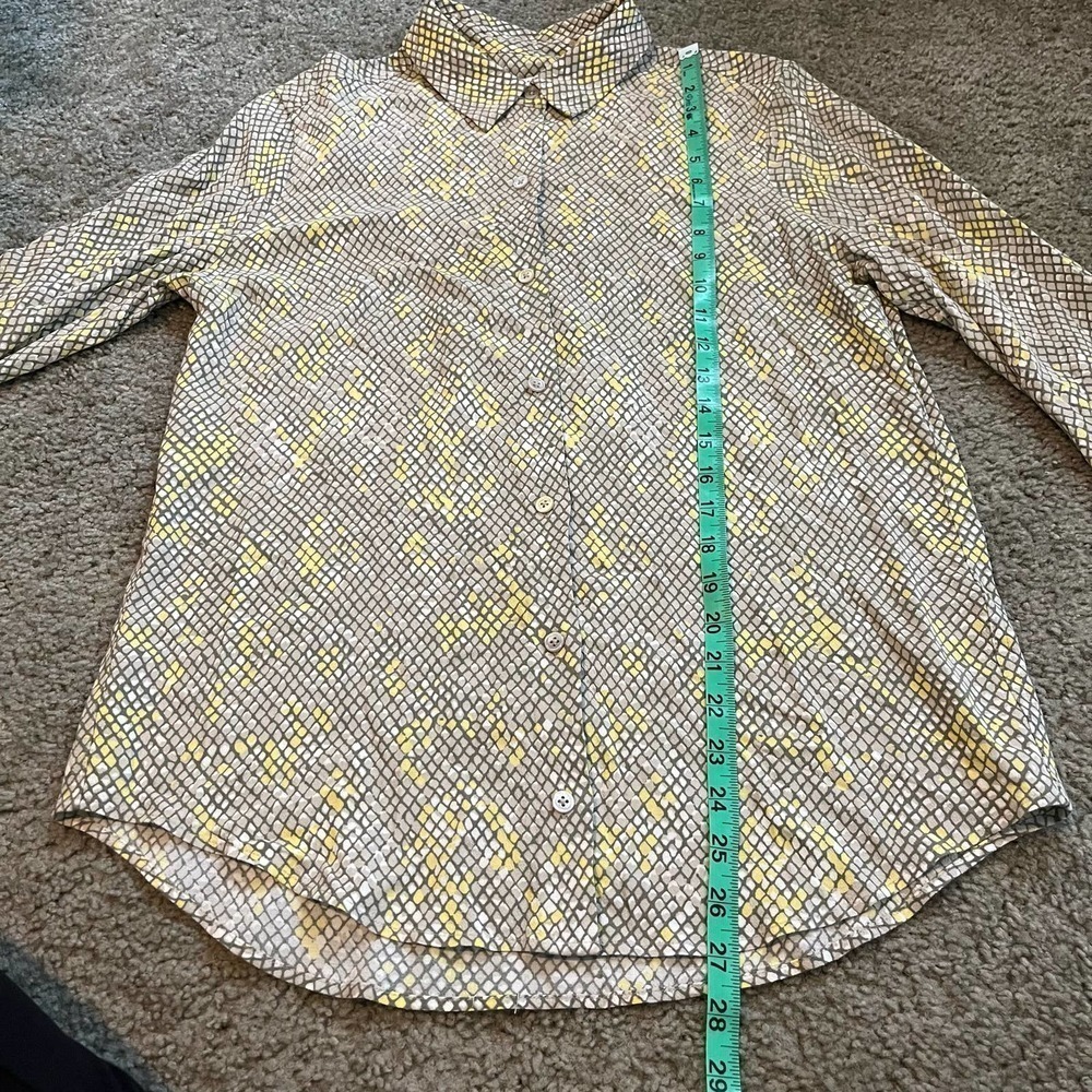 Equipment Essential Snake Print Button Blouse Med… - image 8